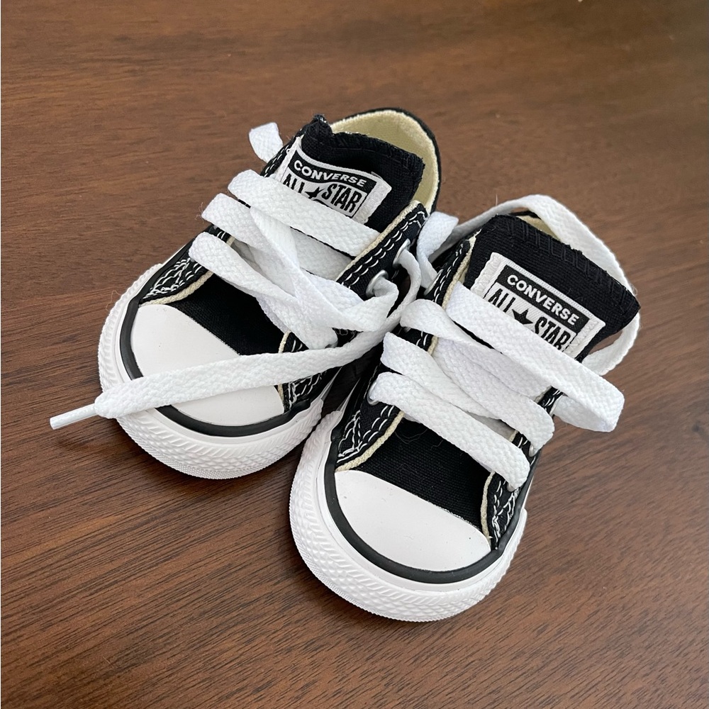 Converse Baby Black and White Sneakers